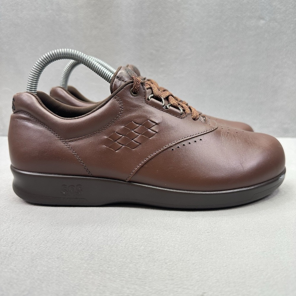 SAS Free Time Womens Size 8 (W)‎ Shoes Brown Leather Comfort Walking Tripad EUC